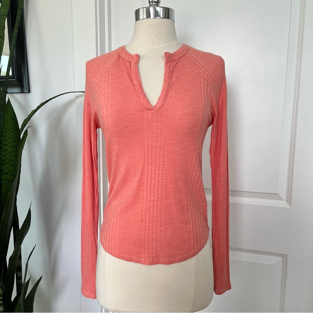 MOTHER Coral Long Sleeve Knit Top